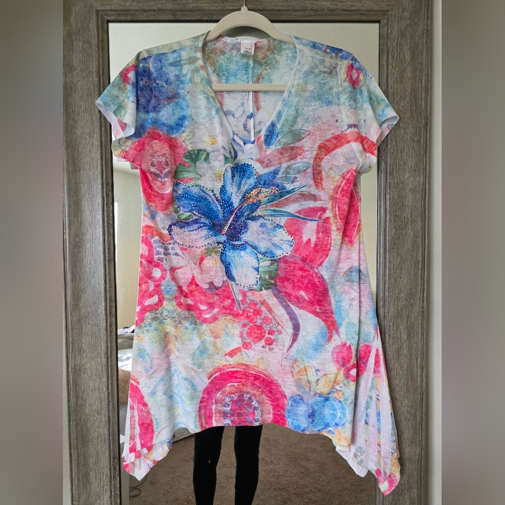 Colorful Floral Women's Top